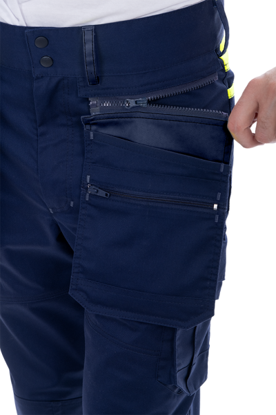 Брюки ACTIVE FLEX / АКТИВ ФЛЕКС (т.синий/флуоресцентный желтый)