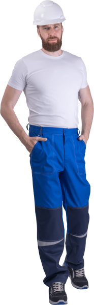 Костюм КМ-10 ЛЮКС летний с БР (василек/т.синий)