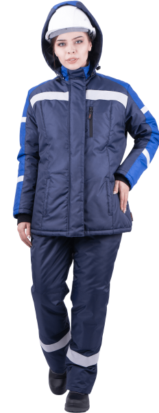 Костюм РОУД женский зимний с ПК (т.синий/василек)