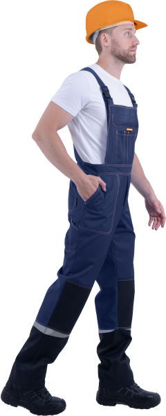 Костюм КМ-10 ЛЮКС с ПК (т.синий/оранжевый)