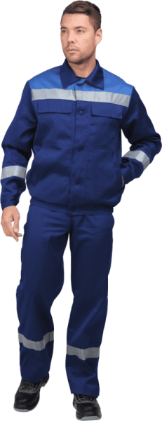 Костюм МАСТЕР ЛЮКС с ПК (т.синий/василек)