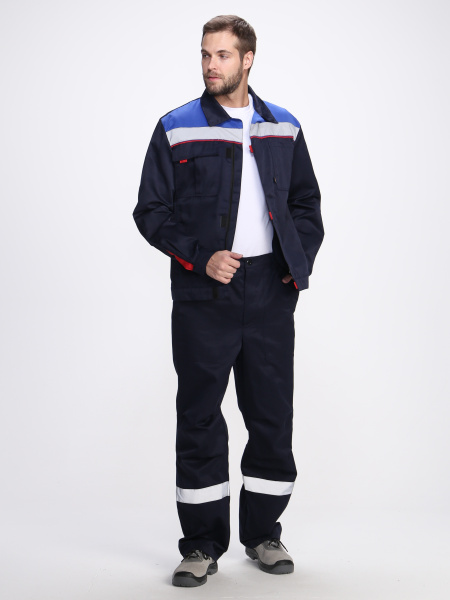 Костюм ФЛОФТ-1 СОП UZ с БР (т.синий/васильковый/красный)