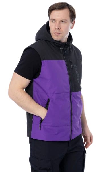 Жилет BRODEKS URBAN KW 133 зимний (фиолетовый/черный)