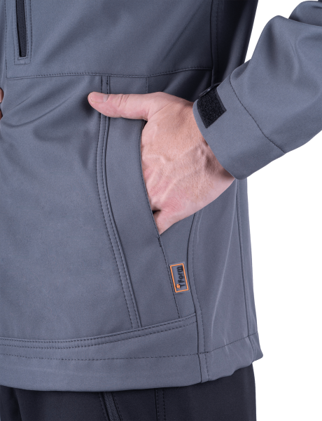 Куртка СОФТШЕЛЛ (серый/черный)