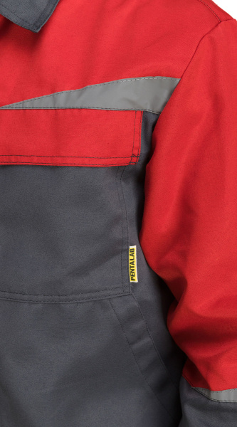 Костюм RONTA KS591 с ПК (т.серый/красный)