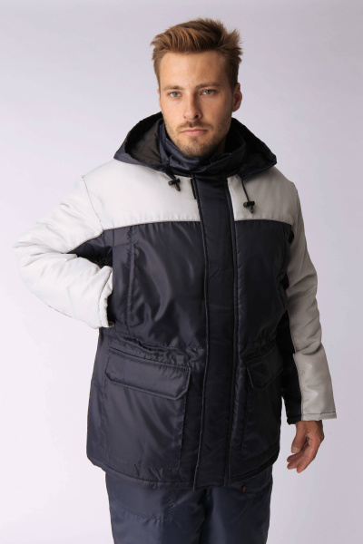 Костюм зимний Балтика, п/к, темно-синий/серый