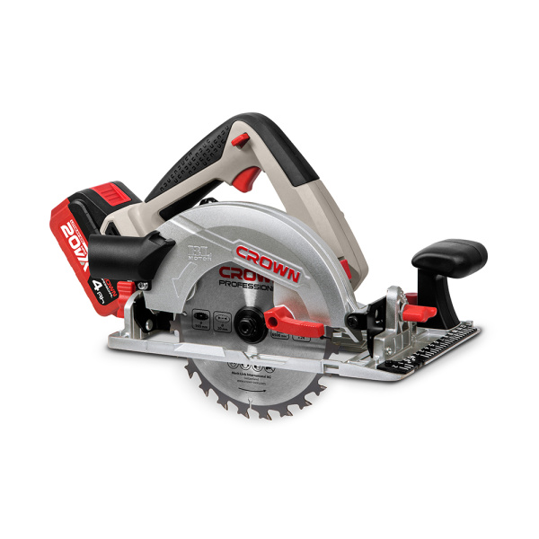Аккумуляторная дисковая пила BL CROWN CT25002-165HX-4 BMC 20В B3+ 2х4.0Ач 4800об/мин