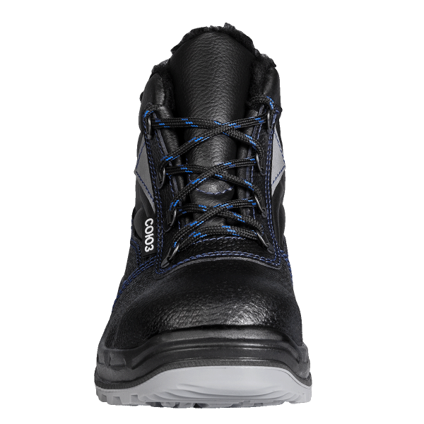 Ботинки СОЮЗНИК ПУ/ТПУ нат.кожа иск.мех с МП (черный)