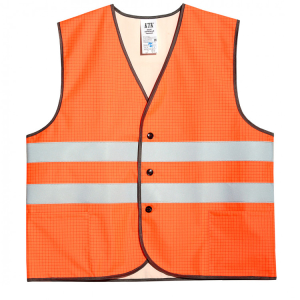 Жилет ПРОМЕТЕЙ сигнальный огнестойкий с 2 СОП (оранжевый)