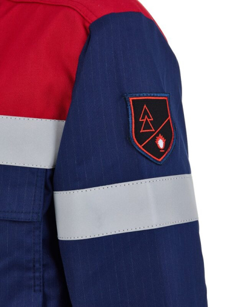 Куртка-накидка ЭНЕРГИЯ АРАМИД АН-2 20,7 кал/см2 (т.синий/красный)