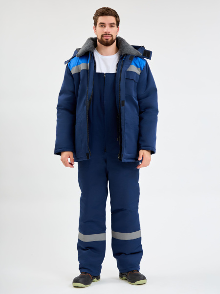 Костюм ТРУЖЕНИК-УЛЬТРА-2 СОП зимний с ПК (т.синий/васильковый)