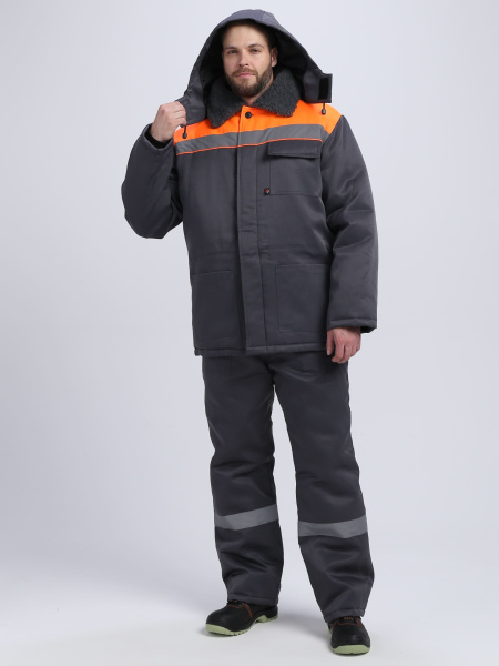 Костюм Т-УЛЬТРА СОП зимний с БР (т.серый/оранжевый)