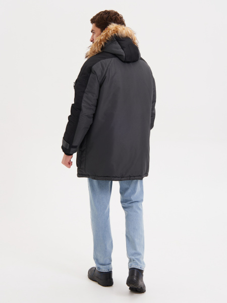 Куртка ПРЕМЬЕР зимняя (серый/черный)