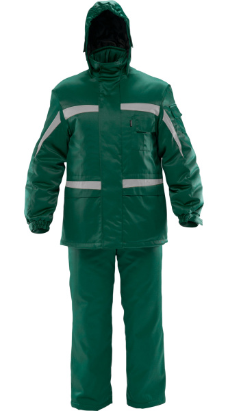 Костюм ИНЕЙ зимний с ПК (зеленый/серый)