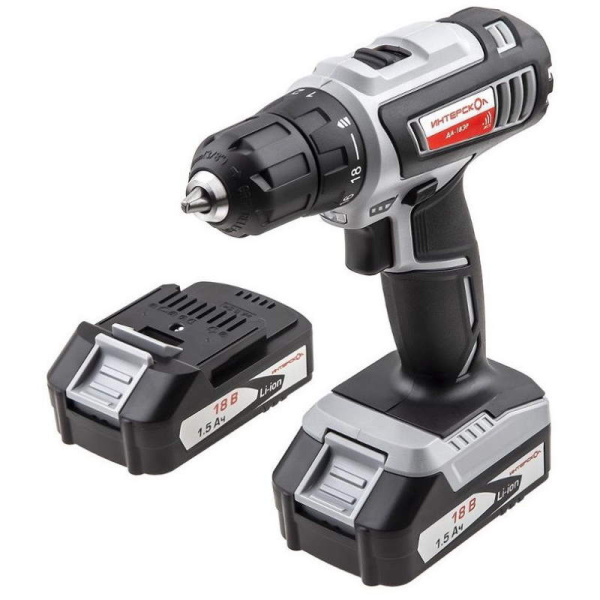 Аккумуляторная дрель-шуруповерт ИНТЕРСКОЛ ДА-18ЭР 536.0.2.02 18В 38Нм 2х1.5А/ч