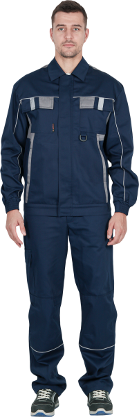 Костюм КОНФОРМ ИМПОРТ с БР (т.синий/серый)