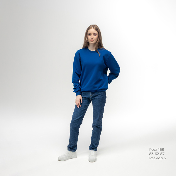 Толстовка REDFORT 355 петля-диагональ (ярко-синий)