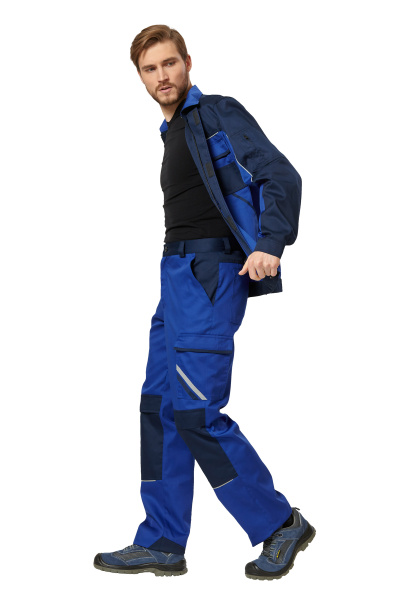 Брюки МЕГАПОЛИС (васильковый/т.синий)