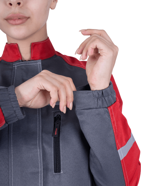 Костюм РОУД женский с БР (серый/красный)