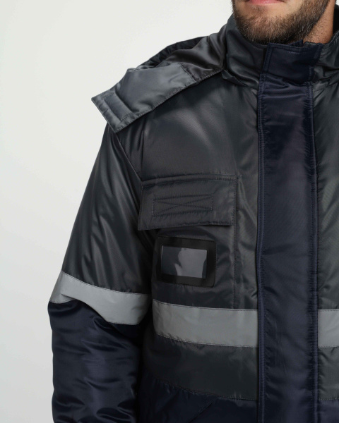 Костюм МЕГРЕС-2 зимний с ПК (т.серый/т.синий)