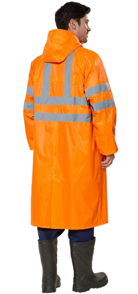 Плащ влагозащитный EXTRA сигнальный с СОП ПВХ (оранжевый)