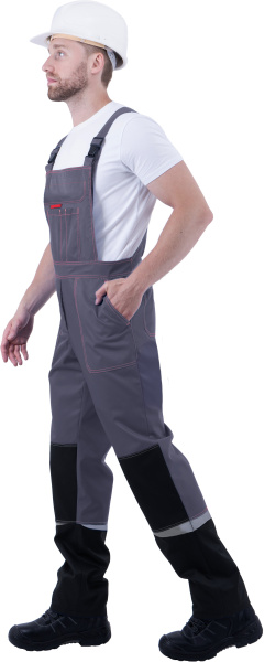 Костюм КМ-10 ЛЮКС летний с ПК (серый/красный)