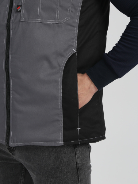 Жилет ВЕКТРОН СОП зимний (серый/черный/красный)