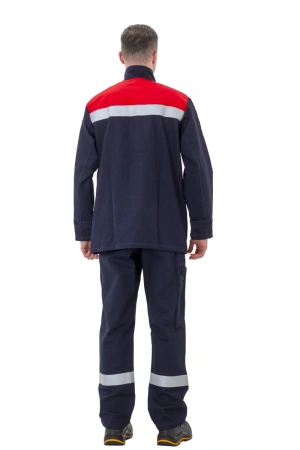 Костюм сварщика ОНИКС СОП 1 кл.защиты с БР (т.синий/красный)