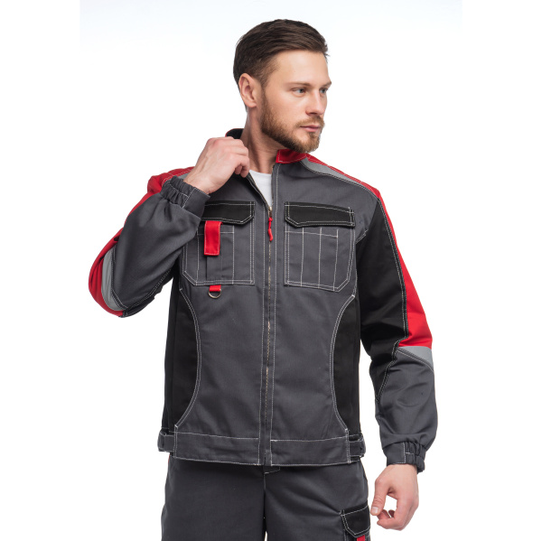 Костюм ФОРМУЛА с ПК (т.серый/красный/черный)