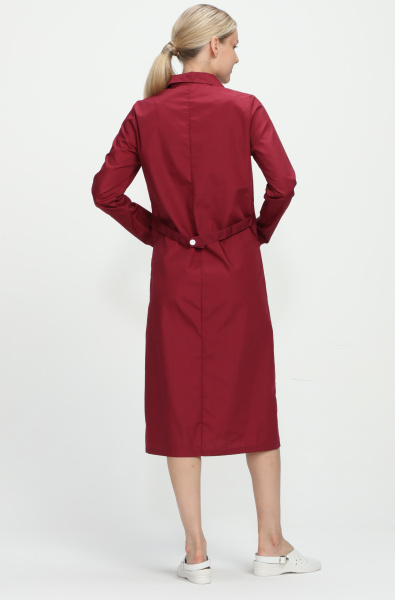 Халат ДИАНА женский (бордовый/белый)