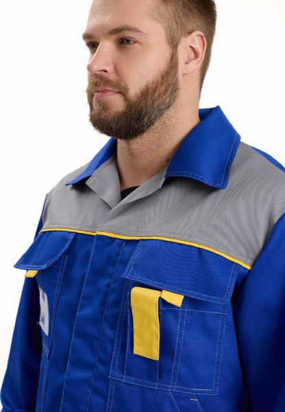 Костюм ДНЕПР Л10-КПК с ПК (васильковый/серый)