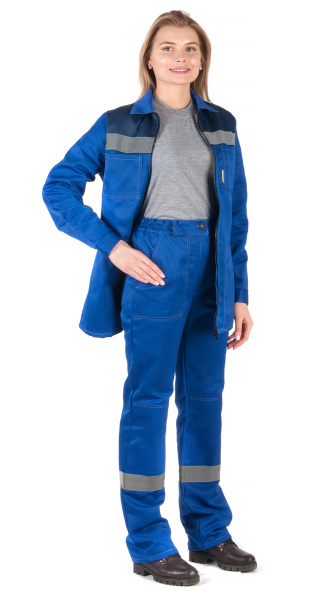 Костюм RONTA KS815 женский с БР (т.синий/васильковый)