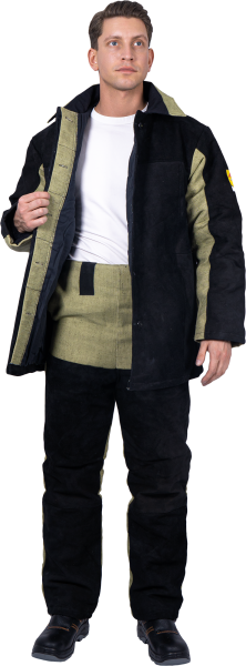 Костюм сварщика комбинированный спилок/брезент утепленный 2.6