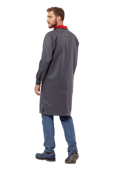 Халат СТРАЙК (серый/красный)