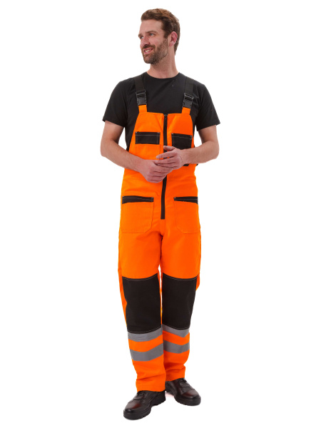 Костюм ПРОТЕКТ-ЛЮКС сигнальный с ПК (оранжевый/черный)