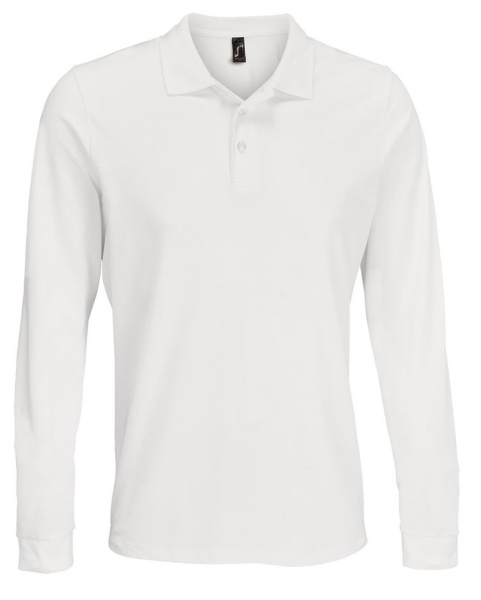 Рубашка-поло PRIME LSL с длинным рукавом (белый)
