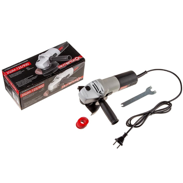 Угловая шлифовальная машина ИНТЕРСКОЛ УШМ-125/900 671.1.0.00 900Вт 125мм