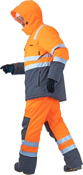 Костюм РЕФЛЕКТ-2 зимний с ПК (оранжевый/серый)