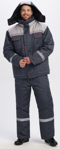 Костюм ФАВОРИТ-1 IMP зимний с БР (т.серый/св.серый)