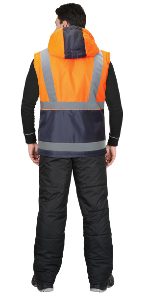 Жилет СИРИУС-ТЕРМИНАЛ зимний (оранжевый/т.синий)