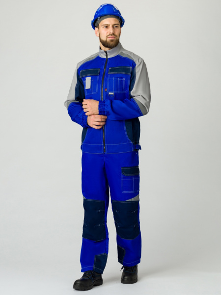 Костюм ФОРМУЛА с БР (васильковый/т.синий/св.серый)