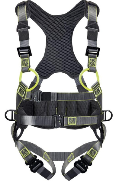 Страховочная привязь с поясным ремнём HAR35MGT-REVOLIN (серый/желтый)