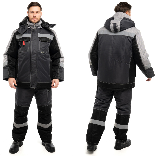 Костюм ЮКОН-МЕМБРАНА с ПК зимний (серый)