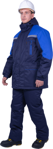 Куртка СПЕЦ зимняя (т.синий/васильковый)