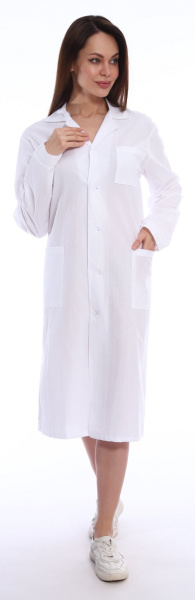 Халат медицинский женский Бязь ГОСТ (белый)