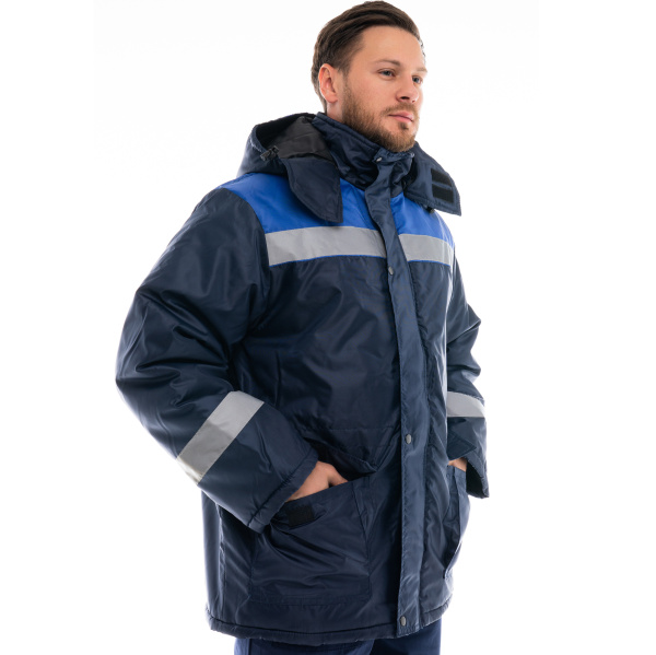 Куртка СТАНДАРТ зимняя с СОП (т.синий/васильковый)