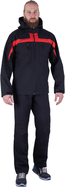 Куртка СОФТШЕЛЛ (черный/красный)