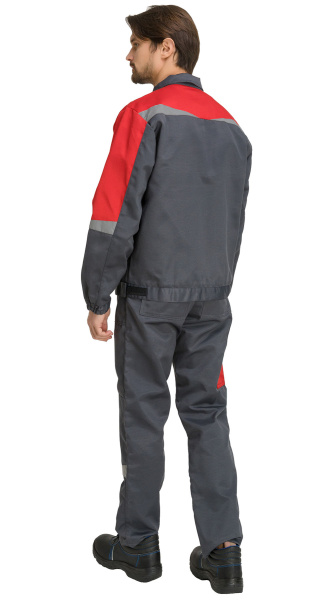 Костюм RONTA KS591 с ПК (т.серый/красный)