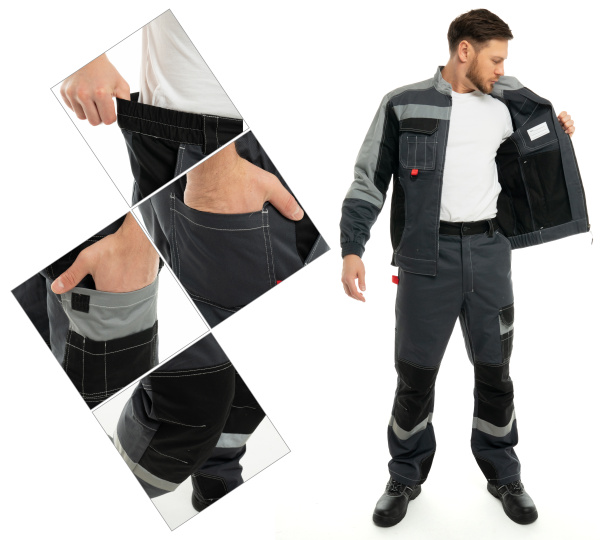 Костюм ФОРМУЛА КОТТОН ФБ1 с БР (т.серый/св.серый/чёрный)