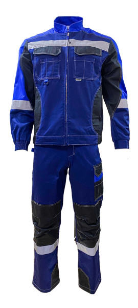 Костюм ФОРМУЛА КОТТОН ФП2 с ПК (т.синий/чёрный/василёк)